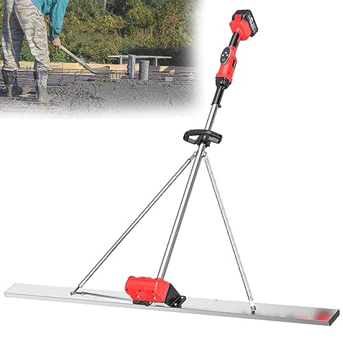 Kit Vibrante massetto calcestruzzo Massetto in Potente calcestruzzo, utensile per la finitura di massetti, regolazione a 9 velocità e display di potenza, 6000 giri/min, batteria elet