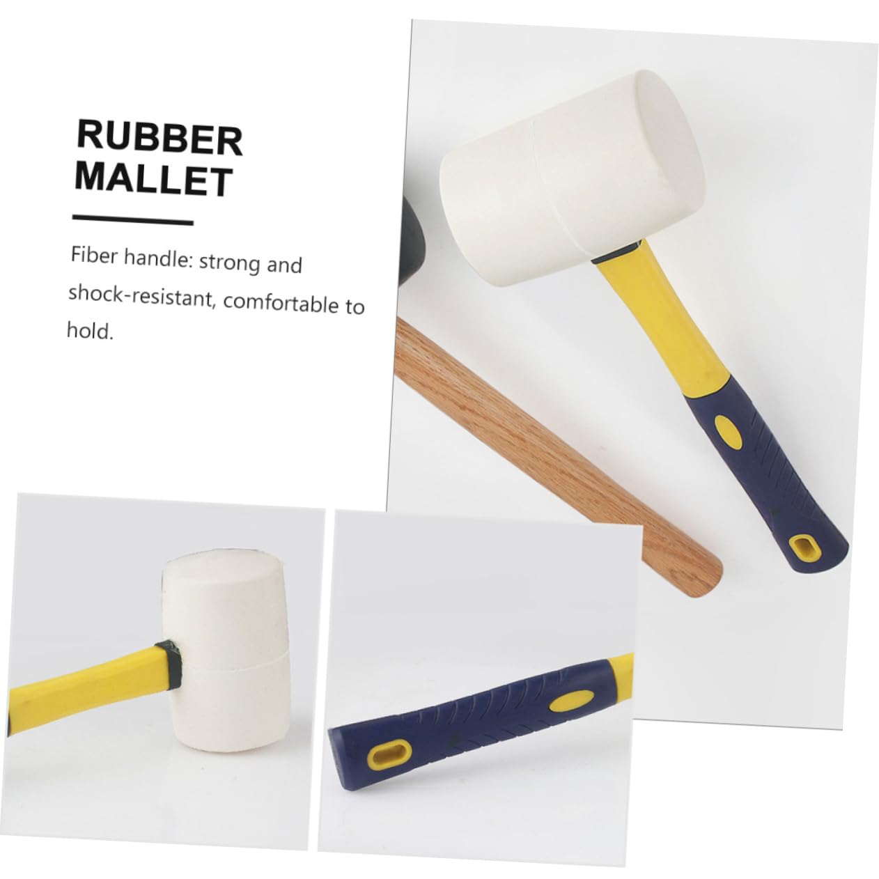 Balacoo Rubber Hammer Mallet 1pc Installation Hammer Ergonomic Design Anti-slip Grip Easy Installation