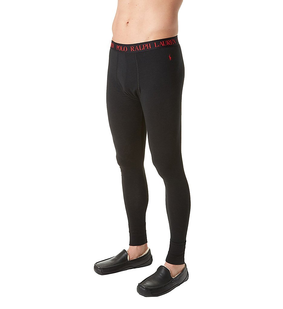 Polo Ralph Lauren Men's Knit Long John Pants Polo Black/Red Pony Player Medium