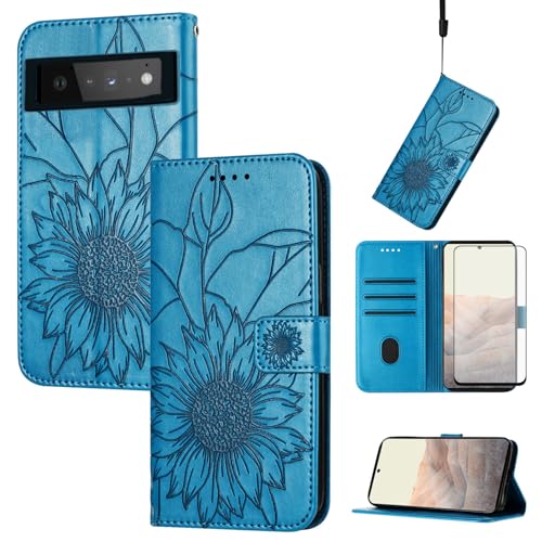 Coque Pixel 6 Pro fleurie avec porte-carte pour simplifier vos sorties