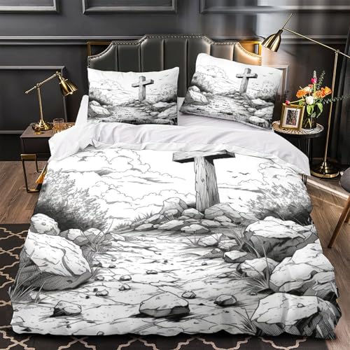 Housse de couette La Croix anti-transpiration microfibre 3D - 4