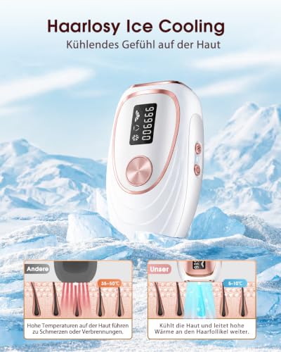Haarlosy IPL Geräte Haarentfernung Laser mit Schmerzfreie Kühlfunktion – Ansicht 6