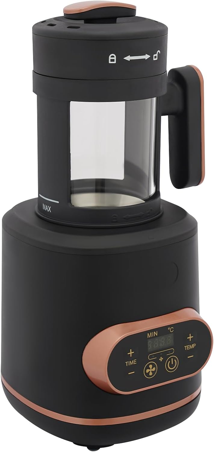 Electric Coffee Bean Roaster Machine for Home Use,1500W Coffee Roaster with LED Display,32-464°F Temp Control, 0-20Min Timer, 3 Fan Speeds, Automatic & Manual Mode,100g Capacity