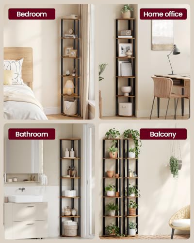 Image of VASAGLE Superfast Toolless Assembly 6-Tier Corner Shelf