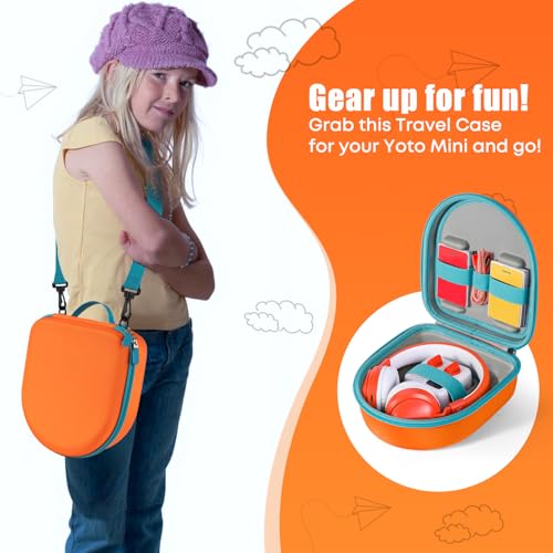 Hard Travel Case Compatible with Yoto Mini Kids Audio Music Player & Headphones, Carrying Case with Adjustable Shoulder Strap Holds Yoto Mini (2024 Edition), Headphones and Up to 30 Audiobook Cards by Bjabtan - Image 6