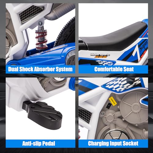 Image of JOYLDIAS Kids Motorcycle, 12V7AH Ride On Motorcycle for Kids