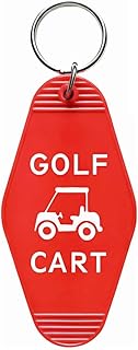 Golf Cart Keychain Plastic Retro Motel Golf Cart Key Chain for Women Men