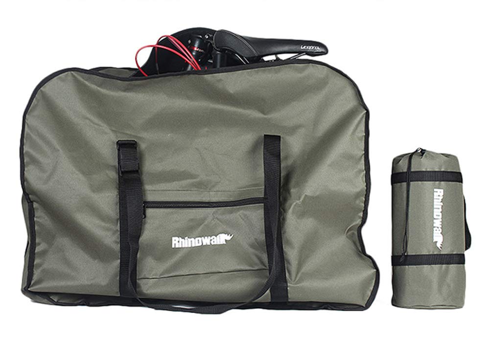 KOSSJAA Faltrad transporttasche Tragetasche Fahrrad Reisen 20 Zoll Tasche Bike Koffertasche (Grün 20 