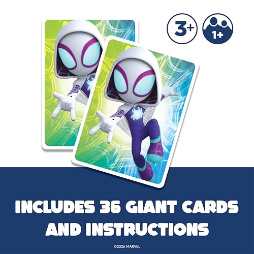 Image of Giant Matching Card Game Spider-Man, Memory Game, Jumbo Playing Cards, 3+ | Marvel Toys, Giant Card Games, Family Game Night, Travel Games, Playing Cards, Screen-Free, Travel Game, Holiday Game
