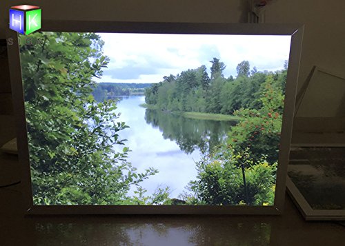 18"X24" Led Backlit Poster Frame Light Box Sign With Aluminum Snap Photo Frame Wall Mounted Advertising Display (Silver) #TOP3