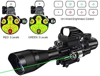 MidTen Riflescope Combo 4-12x50EG Dual Illuminated Optics & IIIA/2MW Laser Sight(Green) & 4