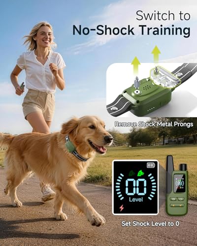 Dog Shock Collar - 4500FT Dog Training Collar with Remote for 10-120lbs Small Medium Large Dogs, IPX8 Waterproof Rechargeable Dog eCollar with Beep(1-8) Vibration(1-16) Safe Shock(0-99), No-Shock Mode - Image 4
