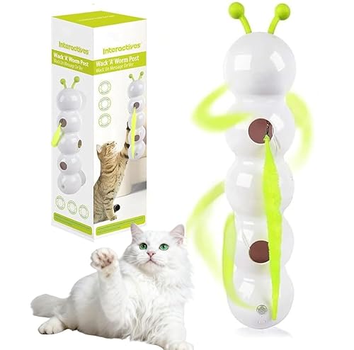 Caterpillar Smart Cat Toy, Cat Toys, Interactive Cat Toy, Smart Motion Cats Toy, Realistic Wiggle Motion, Interactive Caterpillar With Non-Slip Suction Base For Indoor Cats For Play And Exercise