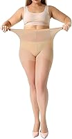 Vista 2 de MANZI 2 pares de medias de control de talla grande para mujer, manguera de bragas ultrasuaves