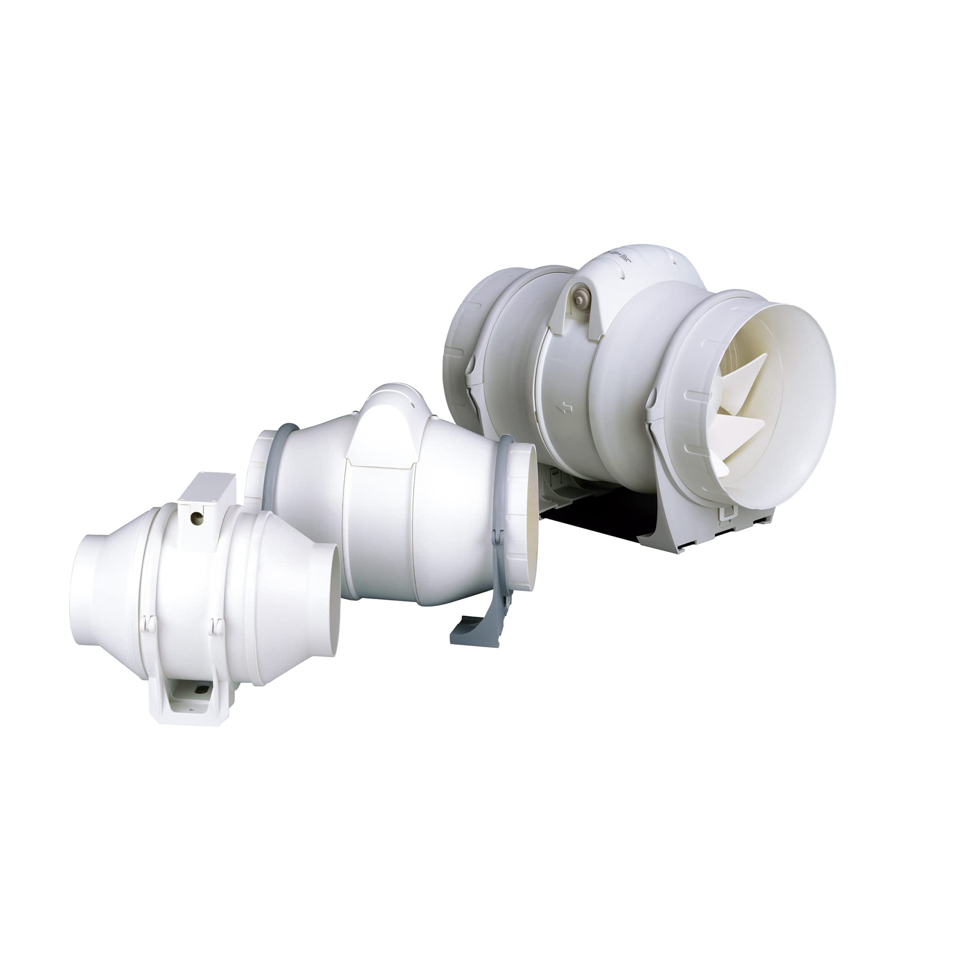 Cata Extractor de Conducto DUCT IN-LINE 160/560 Alto Rendimiento Bajo Nivel Sonoro 27 dB Gran Potencia 70W Velocidad 2700 r.p.m Incluye Bridas Sujeción Diámetro 160 cm