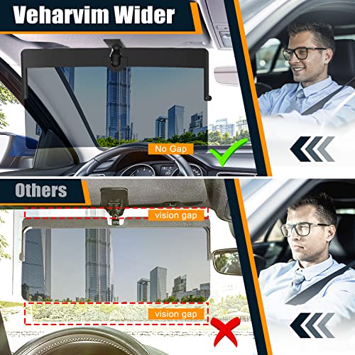 Veharvim VH-SV11-003N Sun Visor Extender For Cars, Upgraded Polarized Car Visor Extender Sun Blocker Uv400, Universal Visor Extension For Car Visor, Clip On Sun Visor For Car, Adjustable Car Sun Visor, Glare thumb #3