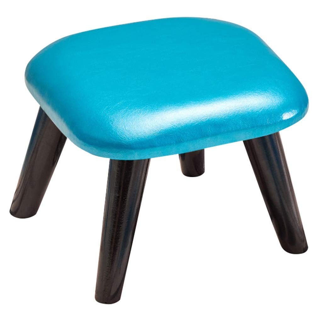 Taburete cuadrado de madera maciza de alta estabilidad, asiento bajo infantil seguro de 24 cm