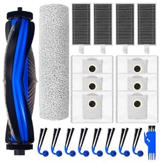 21 Pezzi Kit di Accessori per Aspirapolvere Deebot X9 pro Omni/X9 Pro,1 Spazzola Principale, 8 Spazzole Laterali, 4 Filtri Hepa, 6 Sacchetti per la Polvere, 1 Spazzole a Rullo,1 Spazzola