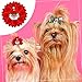 Weewooday 70 Pcs Dogs Hair Holiday Dog Bows Bowtie with Rubber Band Pet Hair Accessories Puppy Bowknot Topknot Pet Grooming Bow for Holiday Christmas Small Puppy Decor(Multiple Style)