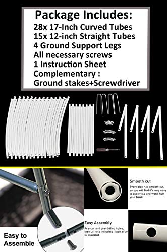 6.5 Ft Round Metal Arch Garden, Arbor For Garden, Indoor And Outdoor, Party Decoration, Easy Assembly (With Support Legs, Ground Anchors, Screwdriver, Instructions) #TOP5