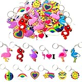 【Regalo Ideal】Es un llavero lindo de la manera, diseño único.Flamingo Styling llavero se utiliza para colgar en el bolso de las niñas es muy bonita y elegante.Adecuado para una colección personal o un regalo ideal para los amigos, los compañeros o la familia.gran decoración para sus llaves, decoración del coche, teléfono, bolso y boda dulce.