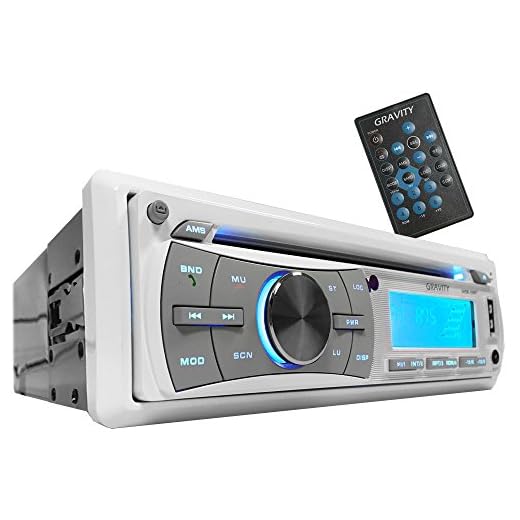 Gravity MGR-208BT 300W Single Din Marine Boat/Yatch Receiver/CD/SD/USB/Aux/AF/FM/MP3 Player - Work with Bluetooth
