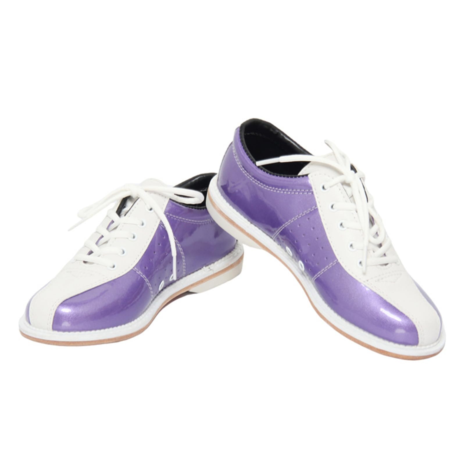 JiuQing Zapatos De Bolos Hombres Mujeres para Principiantes con Cordones Suela Deslizante Ligeros