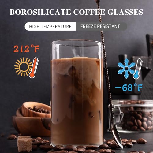 GATWOEST Everyday Drinking Glasses Set of 6, 20 oz Lightweight Thin Highball Glasses,Clear Lead-Free Tall Glass Cups For Water,Juice,Mojito,Mixed Drinks,Iced Coffee,Ice Tea,Kitchen Cocktails Glass by GATWOEST - Used condition - Image 7