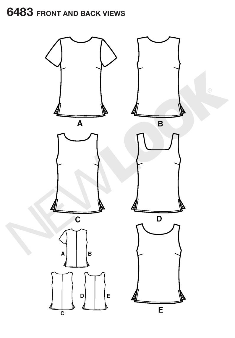 Image secondaire de New Look NL6483 Patron de Couture Débardeur + T-Shirt 22 x 15 cm