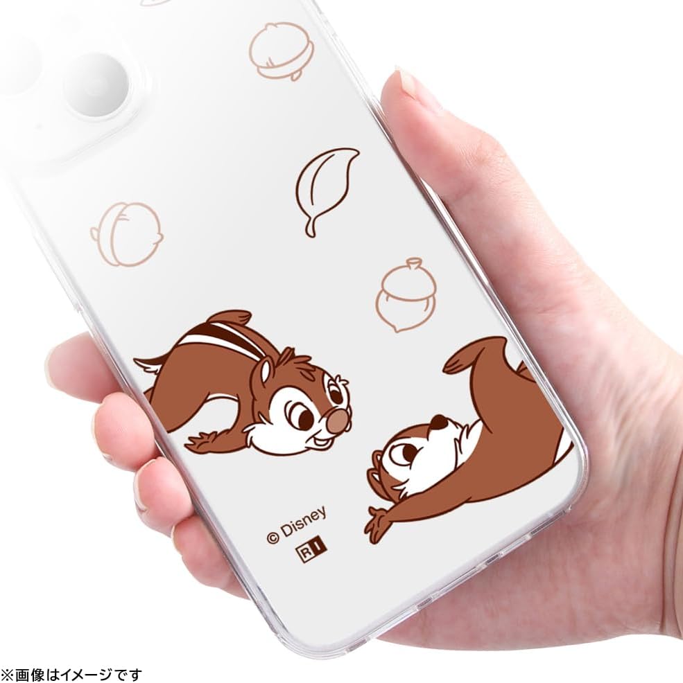 イングレム Inglem iPhone 15 Case, Disney Hybrid Case, Clear Pop Stitch