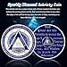 Sparkly Diamond 12 Year Sobriety Coin - 12 Steps Spin Triangle AA Coins - Clockwork Addiction Recovery AA Chips and Medallions - Celebrate 1-65 Prime Clean Alcoholics Anonymous Gifts for Men Women