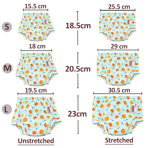 Image of VParents Padded Underwear for Babies and Toddlers with 3 Layers of Cotton Padding Potty Training Pull Up & Diaper-Free Time (1-2 Years) Lion