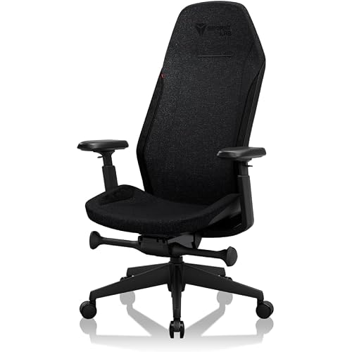 Secretlab Atlas BLACK3 Ergonomic Chair - Large, Fabric, Black | Cold-cure foam, Syncro tilt, High backrest, Lumbar support, Adjustable seat depth, 3D armrests, Magnetic head pillow, Office