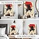DecoMe Wandbild 30 x 20 cm Samurai - Katze Schlafzimmer Wohnzimmer Wanddeko Bild - Leinwand Holz Zimmer Deko Aesthetic Room