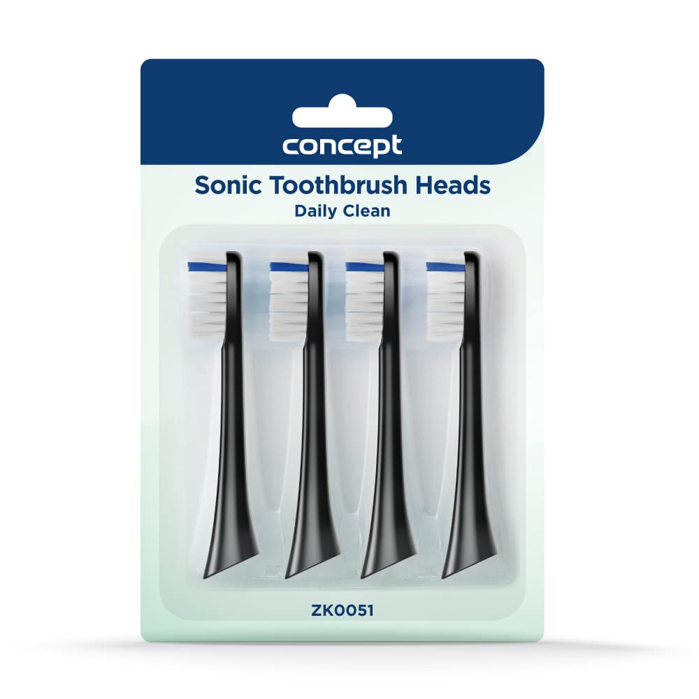 Concept Hausgeräte ZK0051 Daily Clean Interchangeable Brush Heads, Black, 4 count (Pack of 1) - Image 2