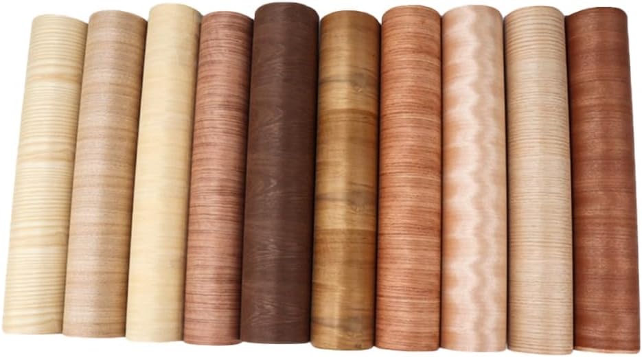 Peel and Stick Natural Black Walnut Wood Veneer Furniture Restoration Sheet Self Adhesive Wooden Sticker DIY Material for Speaker Cabinets Table Kitchen Crafts(20x250CM,Flat Cut)