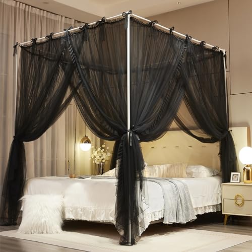 Mosquitera de cama Queen con doble capa protectora contra insectos molestos 5