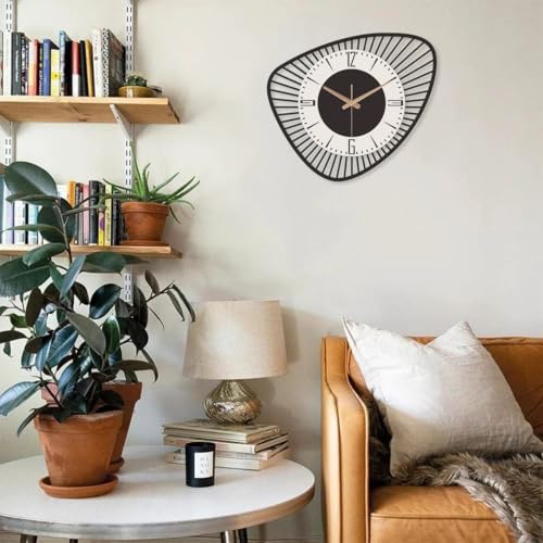 Image of Stylish Metal Analog Wall Clock for Living Room, Bedroom, Office, Kitchen, Home and Hall | Antique Fancy Big Size Modern Wall Watch for Home Decor (Style-31, 50CM)