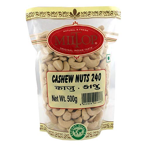 Image of Miltop California Almonds, 500g + Miltop Big Size Cashew Nuts W240, 500g
