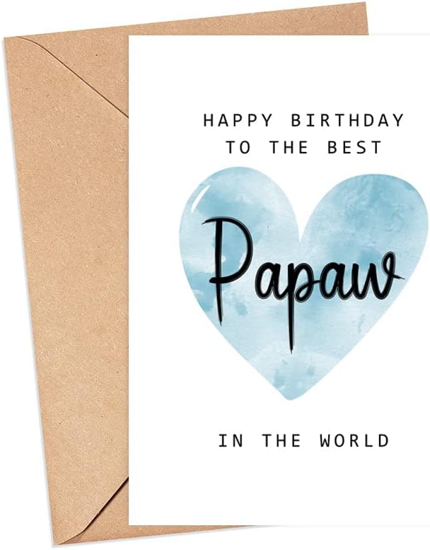 MoltDesignsHappy Birthday To The Best Papaw In The World Card - Papaw Birthday Card - Papaw Card - Father's Day Gift - Happy Birthday Card