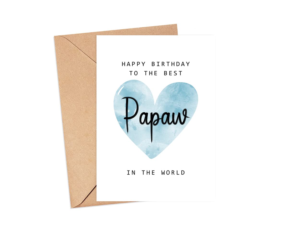 MoltDesignsHappy Birthday To The Best Papaw In The World Card - Papaw Birthday Card - Papaw Card - Father's Day Gift - Happy Birthday Card