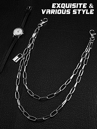 Hicarer 6 Pcs Jeans Chain Belt Waist Pocket Pants Chains Y2k Belt Punk Accessories Body Belly Goth Chain for Women Men2