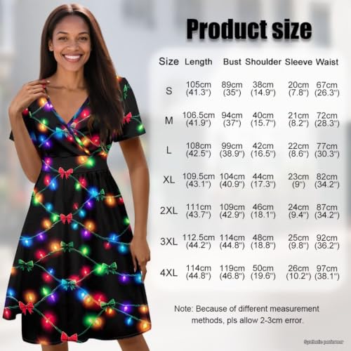 Image of Women's Summer Dresses Short Sleeve Formal Dresses with Pockets