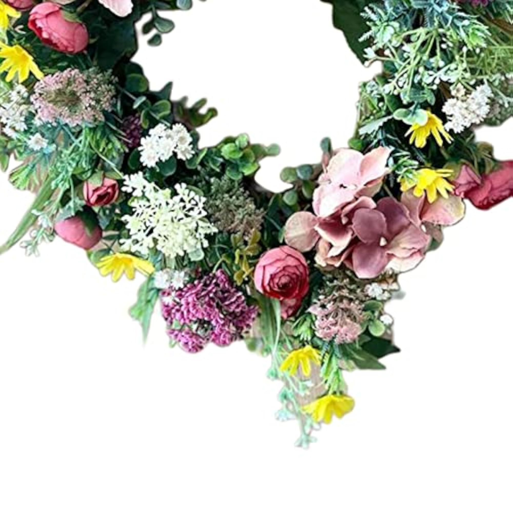 Front Door Wreath Wall Heart Garland for Spring Decor