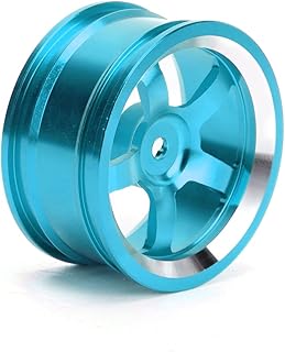 YYQTGG RC Car Wheel Hub, Lightweight Aluminum Alloy 4PCS 1/10 Hubs for Sakura D4 Touring Drift Cars for HSP 94123(Blue)