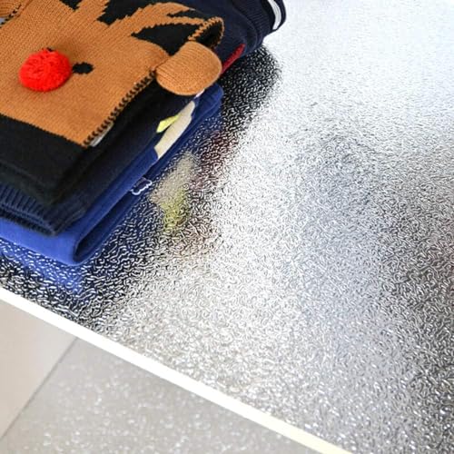 Image of HOME13 Vinyl Self Adhesive Vinyl Decorative Silver Foil Kitchen Wallpaper for Countertop Home /Office 1 Ft x 6 Ft with 2pcs