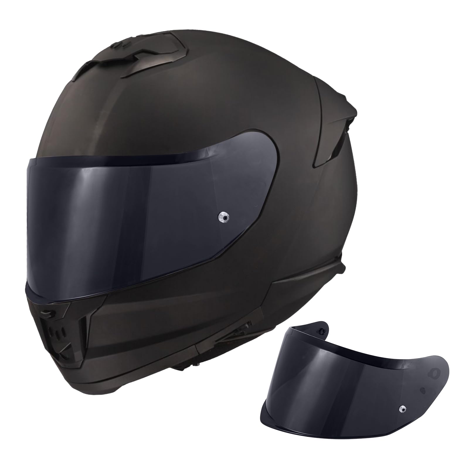 JQF Gear Stream II Visor Shield, Helmet Shield Repalcement for Stream II Outer Face Visor Motorcycle Helmet Accessories (Black)