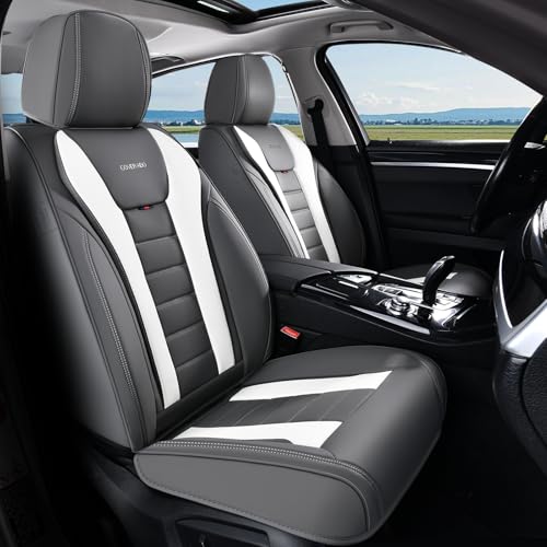 Image of Coverado Car Seat Covers, Front Covers for Cars, Car Seat Cover Front Seats, Automotive Seat Cover, Waterproof, Leather Car Seat Cushion, Universal Interior Covers Seat Protectors for Most Cars