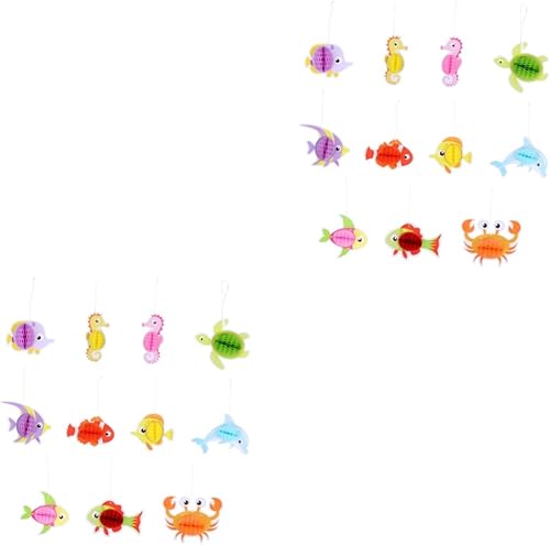 Miniatura 1 de TOYANDONA 22 unidades de bolas de panal de abejas de animales, decoraciones de techo, bolas de papel de nido de abeja, bolas de tejido de panal