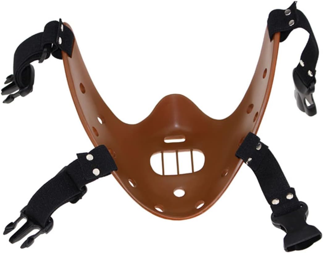 Hannibal Lecter Mask Cosplay The Silence of The Lambs Half Face Killer Halloween Costume Props Resin